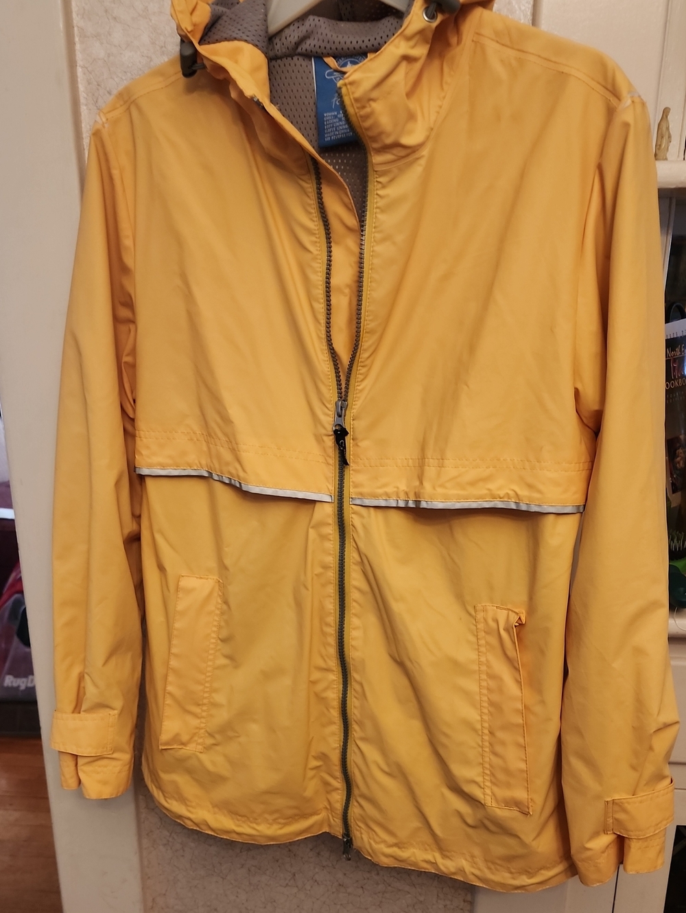 Charles River Apparel Yellow Hooded Raincoat